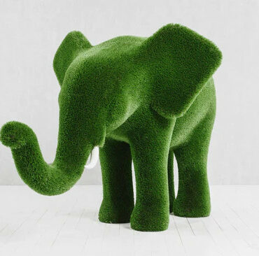 Mittelgroßer Elefanten-Topiary