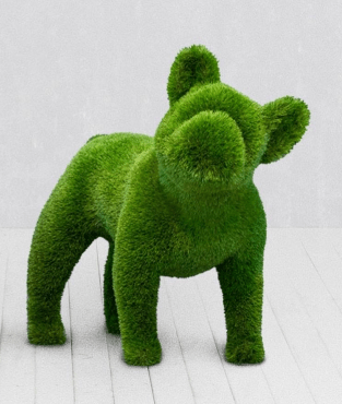 Französische Bulldogge – Tierförmige Topiary (künstlich)
